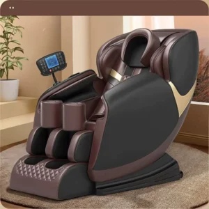 Factory High Quality 4D Full Body Zero Gravity Leather Massage Chair with Neck & Foot Massage Hot Compress