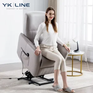 Factory Modern Eleder Chair Gray Leather Electric Lift Reclining Chairs For Sale