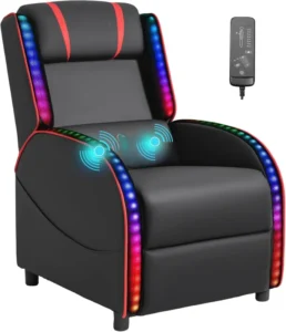 Factory OEM Customised LED Living Room Sofa Gamer Massage Recliner Gaming Chair