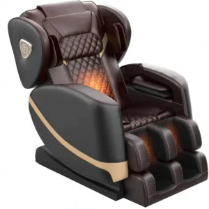 Faux Leather One Seat Full Body Zero Gravity Massage Chair 10 Fix Rollers Heating Foot Massage Auto Modes
