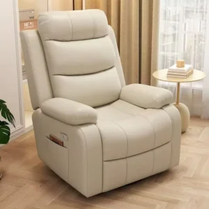 First class Space Capsule Electric Leather Sofa With Metal Frame Multifunctional Single person Reclining Rotatable Massage Chair