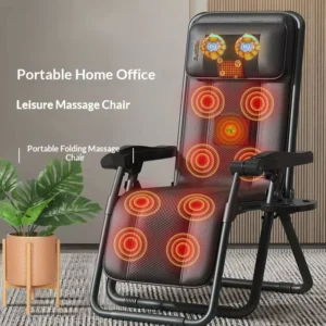 Folding Massage Chair Home Use Kneading Cervical Spine Sit Recline Relaxation Massage Seat Vibrating Heat