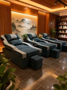 Foot Therapy Leather Sofa Electric Bath Sauna Spa Foot-soaking Integrated Massage Bed Ear-picking Foot-bathing Chair