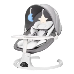 For Baby Rocking Chair Newborn Sleep Aid Multi-function Soothing Reclining Cradle with Metal Frame Manual Operation