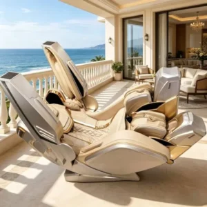 Free Installation One Button Start Easy Operate Elderly Friendly Zero Gravity Full Body Heating PU Leather Massage Chair