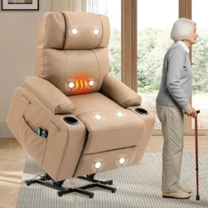 Free Sample Power Lift Recliner Chair for Elderly Adjustable Electric Reclining Chair for Big Man with Massage & Heating