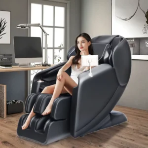 Full Body 3D SL Track Massage Chair Air Compression Foot Rollers Heat Therapy Zero Gravity Bluetooth System Timing Control for