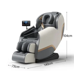 Full Body 4D Zero Gravity Shiatsu Heating PU Leather Wireless Remote Control Massage Chair Musical Function for Home