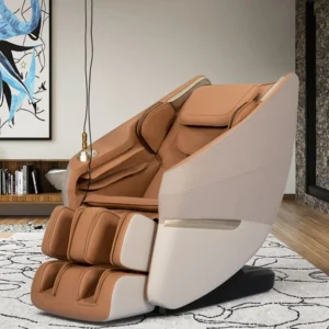 Full Body Pu Leather Luxury Massage Chair Offering Folding Recliner Zero Gravity 3D SL Track for Relaxing Moments