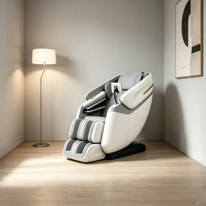 Full Body Smart Massage Chair Multi Position Airbags Plantar Rollers Bluetooth Hot Compress for Relieving Shoulder Calf Foot