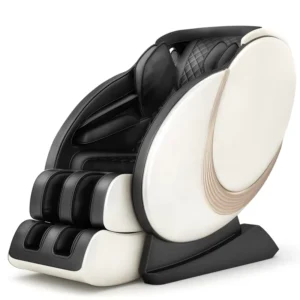 Full Body Zero Gravity Massage Chair Heating Comfort Extended Footrest Rollers PU Leather Material 4D SL Track Technology
