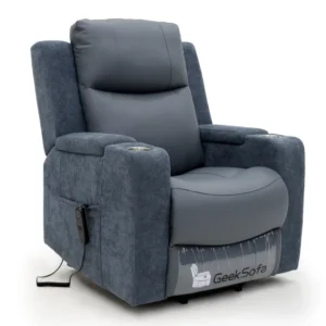Geeksofa Power Electric Mobility Medical Lift Riser Recliner Chair with Cup Holder and Air Massage for the Elderly and Disabled