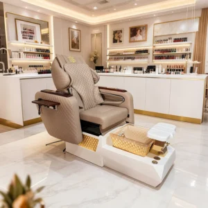 Gelatum Base Electric Pedicure Chair High Back Foot Spa Chair Massage Chair with Surfing for Nail Salon Beauty Shop Furniture