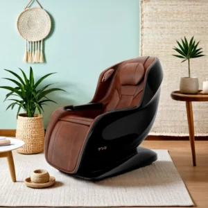 Genuine Leather Fatigue Relief Full Body Massage Chair with Heating Therapy for Leg and Lumbar
