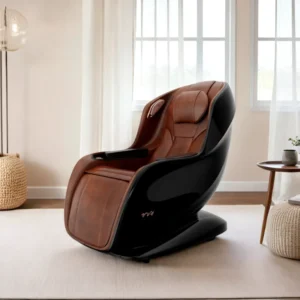 Genuine Leather Muscle Relief Full Body Massage Chair with Heating Therapy for Leg and Lumbar