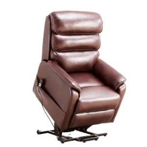 Genuine Leather Power Electric Mobility Riser Lift Recliner Chair Reclining With Massage and Heat Function for the Elderly