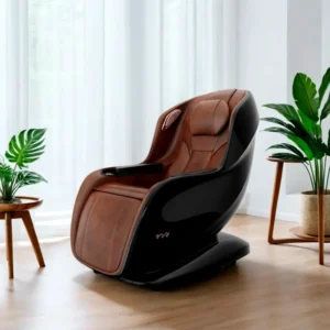 Genuine Leather Stress Relief Full Body Massage Chair with Heating Therapy for Leg and Lumbar
