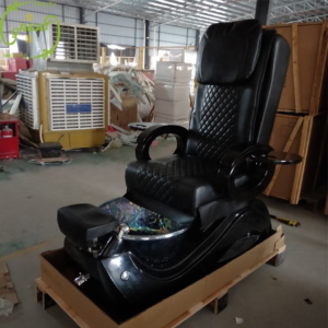 Great Beauty Salon Luxury Black Message Chair with Pedicure Chair Color Optional Beauty Chair for Nail SPA Shop