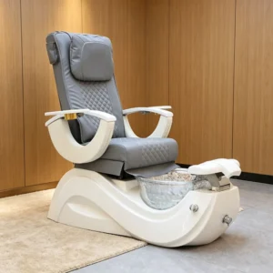 Grey Electric Pedicure Chair with Basin Modern SPA Foot Massage Chair