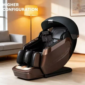 HENGSHI H8 White Custom Logo Full Body Air Massage Chair 36 Airbags 4D Massages Zero Gravity Intelligent Voice Control Bluetooth