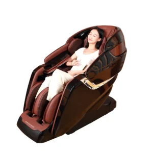 Healthcare Multifunction Vibrating Backrest Massage Machine Chair Gray Blue Leather Massage Chair with Manual