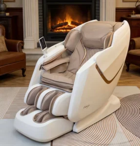 Heavy Duty Steel Frame Massage Chair 128CM Super Long Rail Deep Back & Leg Massage Luxury Recliner