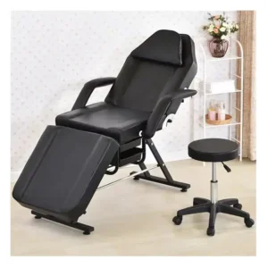 Height Adjustable Professional Aesthetic Salon Furniture Recliner Portable Manual Foldable Massage Beauty Bed Chair
