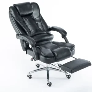 High Back Executive Office Massage Chair Adjustable PU Leather Ergonomic Office Work Chair with Wheels