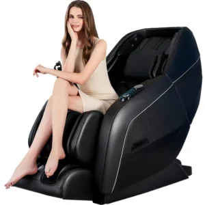 High Back Full Body Tall Massage Office Chair Real Leather Premium Comfort