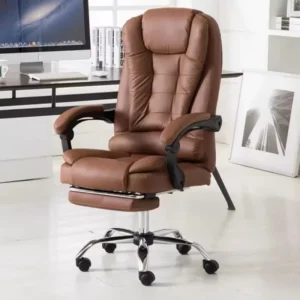 High Back PU Leather Executive Massage Chair for Indoor Commercial Office Modern Office Furniture with Footrest