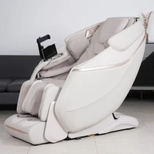 High End 4D Zero Gravity Full Body Massage Chair with Flexible Rail Electric Leg Roller 7″ Touch Screen Wireless Charger