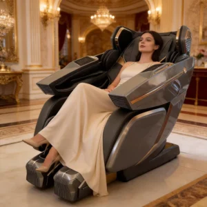 High End Luxury Robotic Massage Chair 4D Manipulator Intelligent Voice Control Zero Gravity Full Body Coverage Infrared