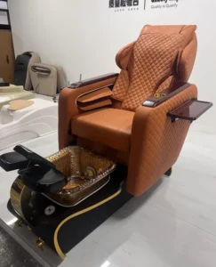 High End Massage Pedicure Station Built in Foot Soak Basin Custom Logo & Color Available for Beauty Salon