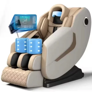 High Quality Luxury Leather Full Body Electric Massager Chair Zero Gravity Feature Touch Screen Control 8D Shiatsu AI Talk Space