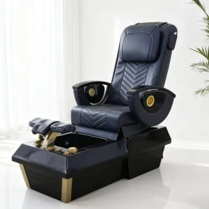 High Quality Modern Black Pu Leather Reclining Foot Massage Spa Chair Electric Massage Pedicure Chairs With Discharge Pump