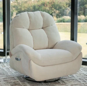 High Quality Swivel Rocking Recliner Chair Comfortable Massage Sofa for Home Living Room for Apartment Villa Made Fabric Sponge