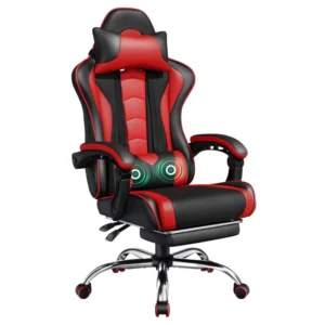 High end Ergonomic Silla Gamer OEM ODM Adjustable High back Reclining Racing E sports Reclining Swivel with Footrest
