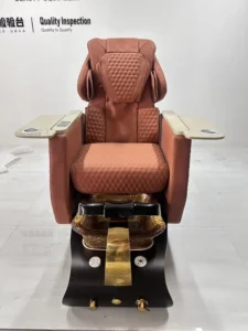 High end Luxury Pedicure Chair Jet Pump Leather Salon Electric Massage Manicure Spa Chair Fashion Glass Material Adjustable