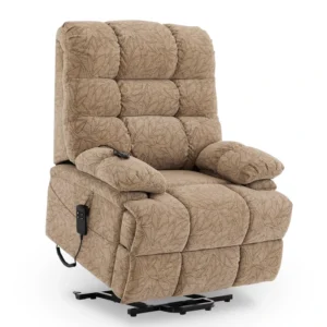 Home Big Man Power Lay Flat Lift Recliner Extra Large Oversized Wide Heat Massage Dual Motor Overstuffed Electric Chairs
