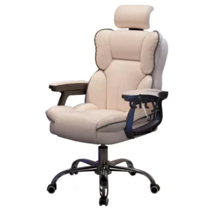 Home Comfortable Modern PU Leather Massage Gaming Chair with Mesh Iron Frame 3 Stage Gas Lift Swivel Backrest for Office Use