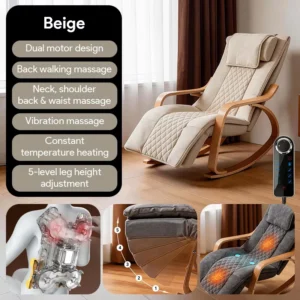 Home Massage Chair Full Body Vibration Relax Multi functional Lazy Sofa Chair Reclining Massage Rocking Chair