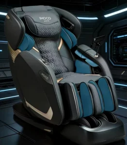 Home Massage Chair with Ultra high frequency Tapping Waist and Leg Heat Therapy Electric Calf Extension and Full body Airbags