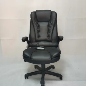 Home Office Leather Chair PC Massage Executive Swivel Ergonomic Full Massage Office Chair with Heavy Duty Metal Base