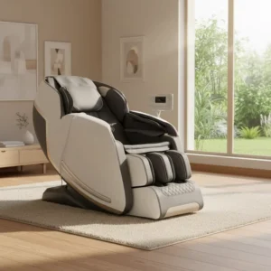 Home Office Luxury 4D SL Track Massage Chair Recliner Zero Gravity Full Body Shiatsu Chair Rolling for Waist Living Room