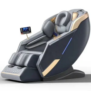 Home Relaxation Full Body Zero Gravity Massage Chair Auto Modes 6 Fix Point Rollers Heating PU Leather Touch Screen Controller