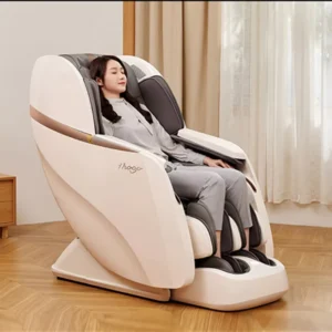 Home Use Full Body Massage Chair with Smart Shoulder Detection Graphene Heating 32 Airbags 6cm Extended Calf Foot Roller Nodes