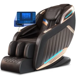 Home Use Massage Chair with Foot Massage and Smart Touch Screen 4D Zero Gravity Luxury Leather