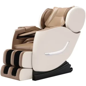 Intelligent Full-Body Heating Automatic Luxury Cabin Massage Chair Model 2202 Remote Control Khaki White Small Electric