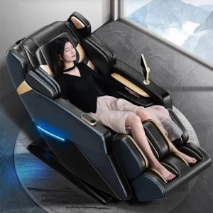 Intelligent Movement Moves up and Down Multifunctional White Massage Chair