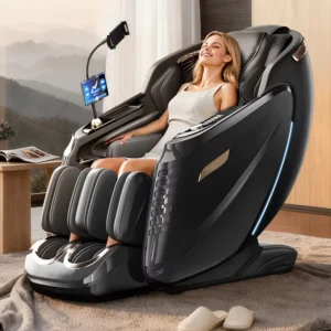 Jade Steel Dual Engine Massage Chair Full Body Shiatsu Kneading Massage Machine for Pain Relief